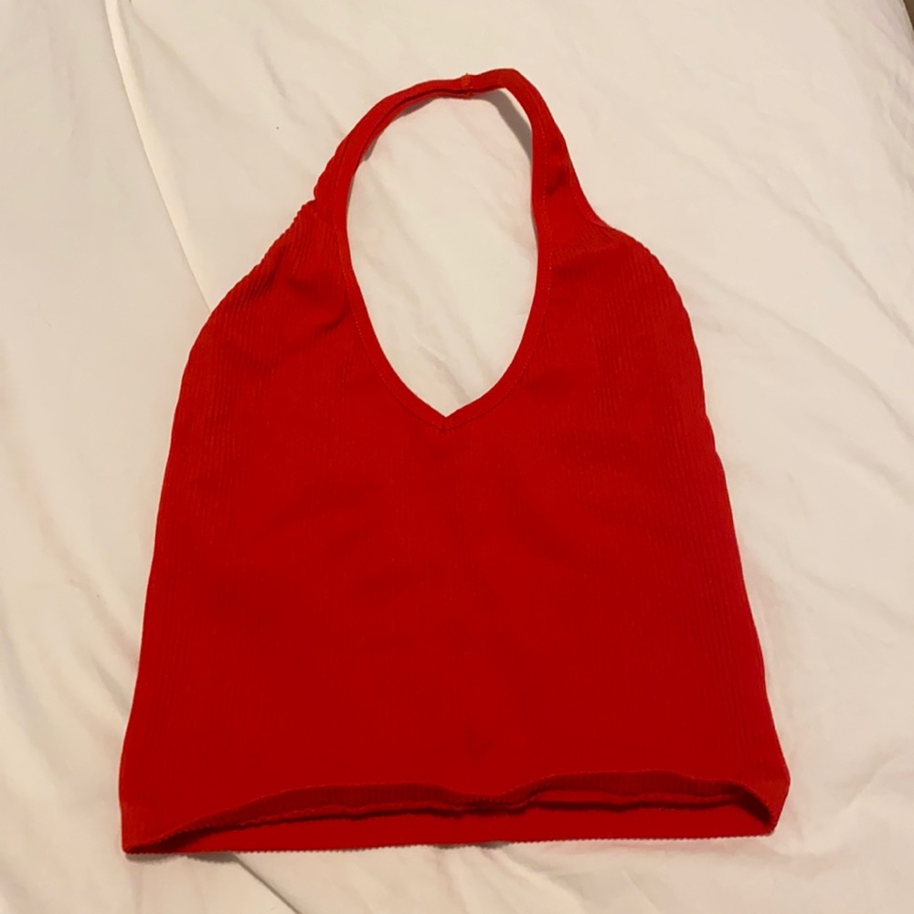 Urban outfitters red halter top size small
